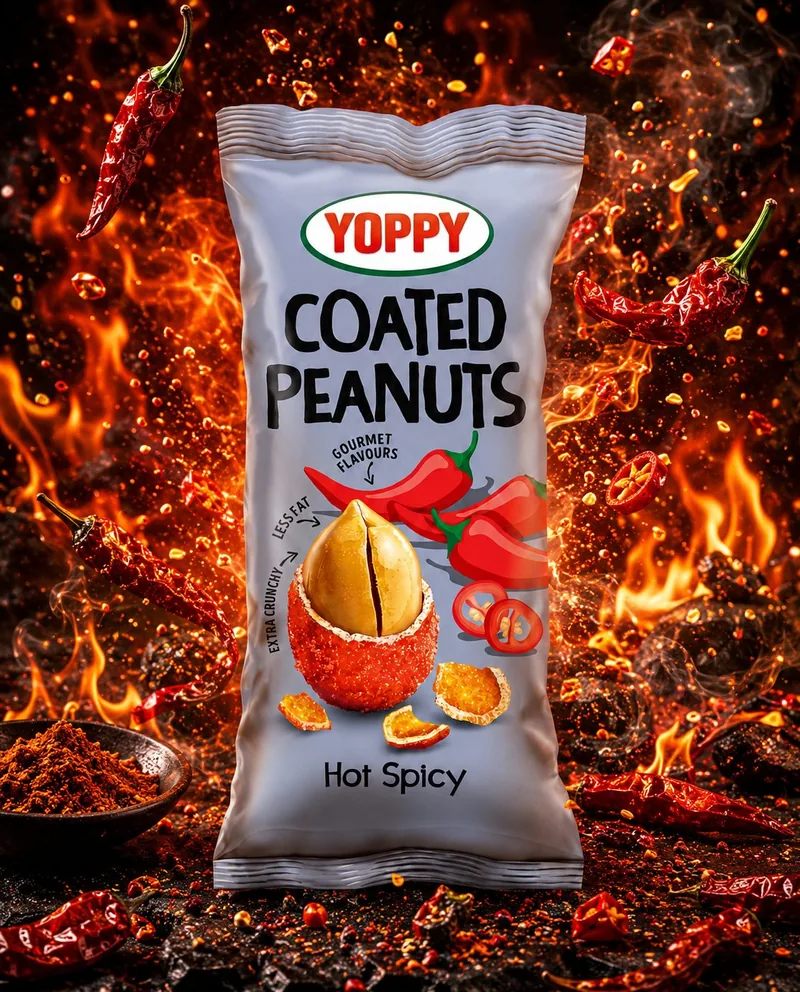 YOPPY Hot Spicy coated peanut snack