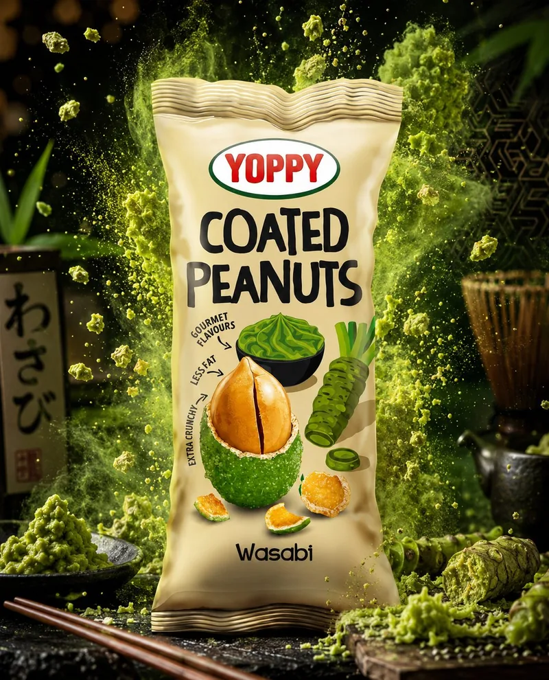 YOPPY Wasabi coated peanut snack